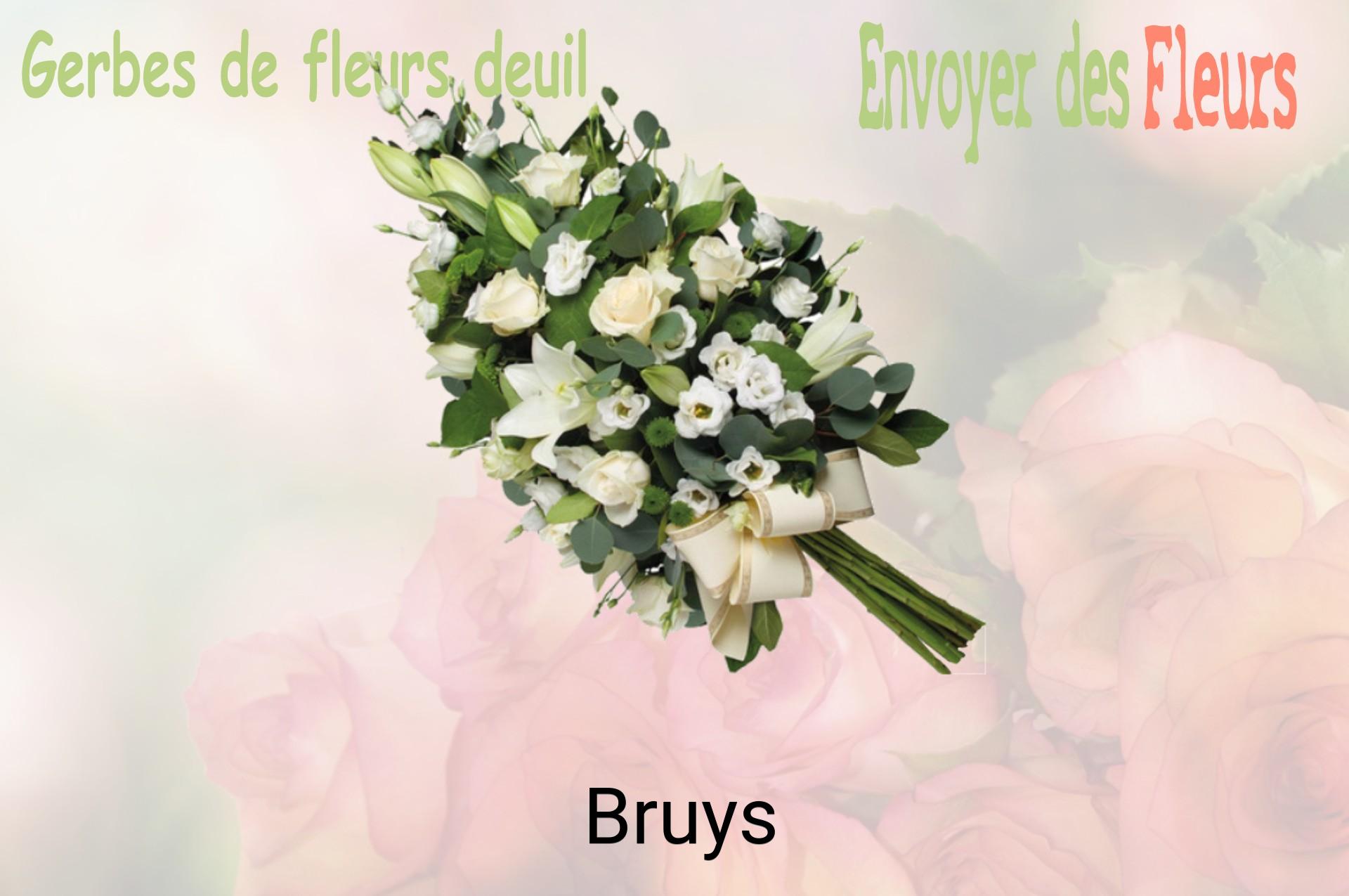 Gerbe de fleurs de deuil livrée à Bruys